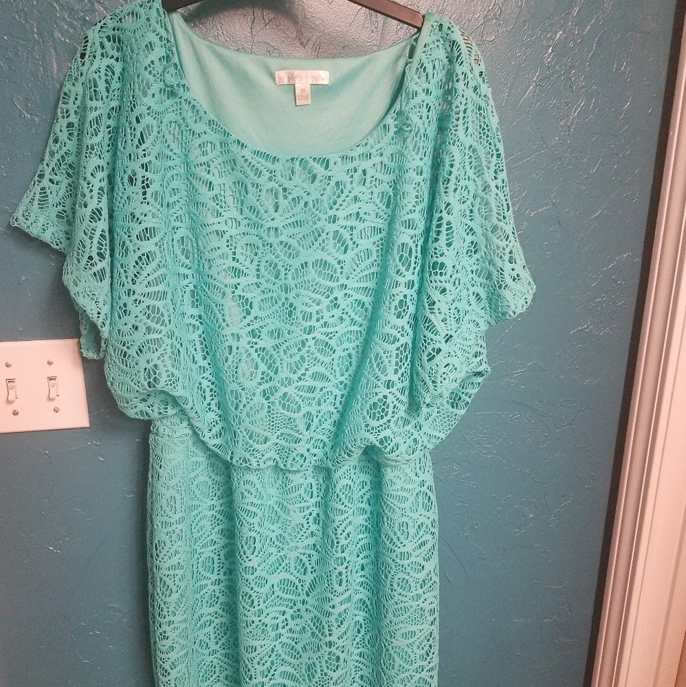 Mint lace dress